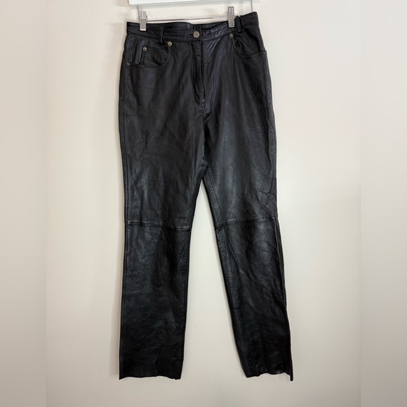 First Genuine Leather Pants - First genuine leather Black bootcut Leather Pants in size 10